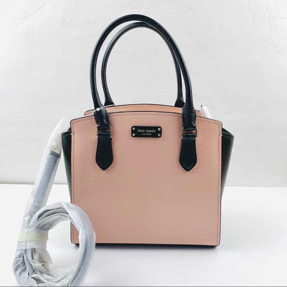 Kate Spade New York Jeanne Small Satchel shoulder bag handles cream black